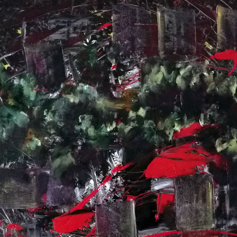 Poblado_Indígena_Bosque_Rojizos_árboles_casetas_trees_verdes_Ausane_abstracto