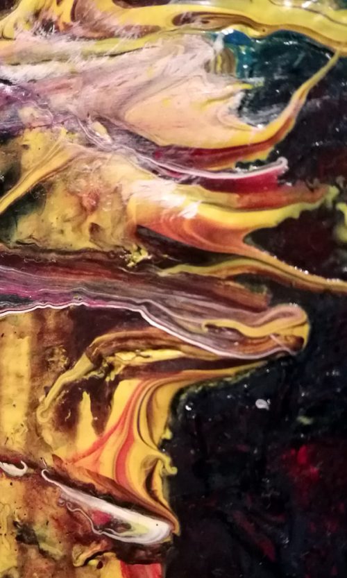 Ave_Fénix_detalle_abstracto_amarillos_empastes_estelar_expresionismo_Ausane