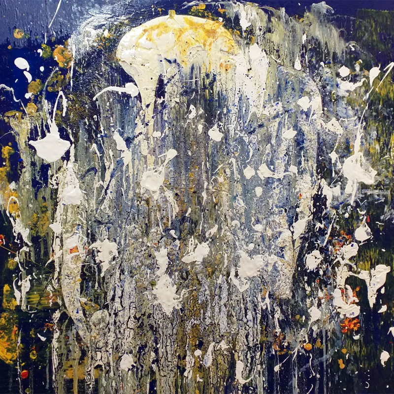 Bandada_Aves_Ausane_Abstracto_Expresionismo_Migración_Pájaros