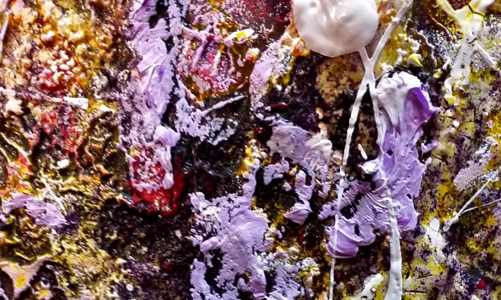 Ausane_Bosque_encantado_magia_cuadro_abstracto_expresionismo_luces_árboles_flores