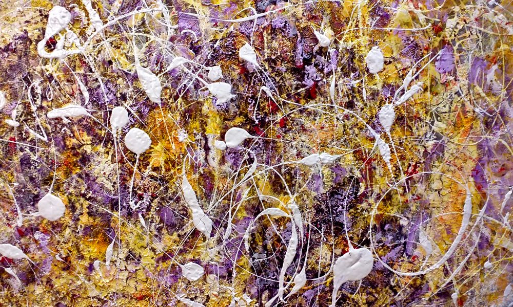 Ausane_lienzo_cuadro_abstracto_expresionismo_pintura_bosque_encantado_luces_sol_florecer